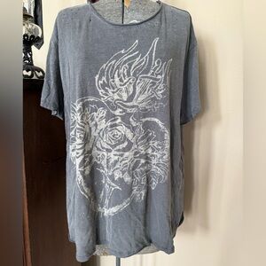 Magnolia Pearl NEW "FLAMING HEART" Cotton Jersey Tattoo graphics T-shirt